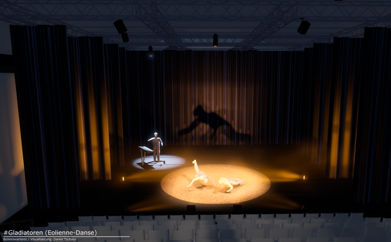 Licht- und Bühnenkonzept für Tanzproduktion als Visualisierung für Projketeingabe