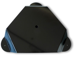 Bodenplatte Metall, 3-beinig, pulverbeschichtet schwarz