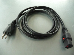 Gerätekabel T12 mit Verriegelung, schwarz, 2m (IECLock)