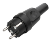 haben wir die richtigen Adapter, um Geräte mit Schutzkontakt-Stecker (Schuko oder CEE7/4) anzuschliessen.