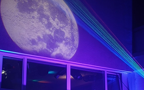 Goboprojektion an Gebäude