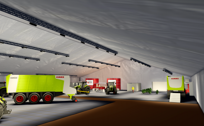Visualisierung Messestand in Festzelt