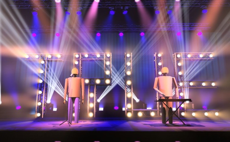 Visualisierung Lichtkonzept für Band (Set-Design)
