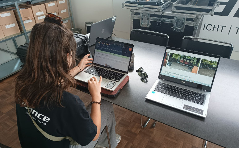 Gestaltung der Website 
