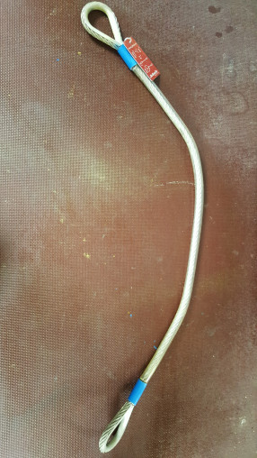 Stahlseil 0.7t, 8mm, 0.8m (mit Gummimantel)