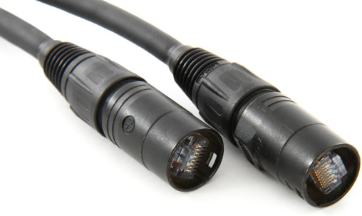 Netzwerkkabel RJ45, Cat6, EtherCon, schwarz (PUR), Kabelrolle 50m