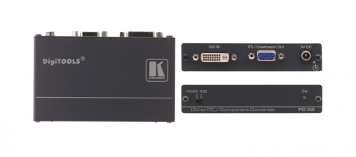 OCCASION Konverter DVI -> VGA, Kramer FC-32 inkl. Netzgerät