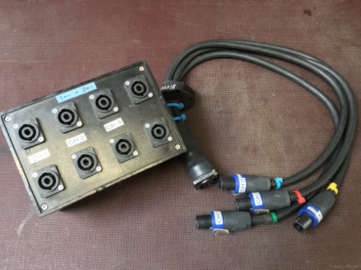 Speakon-Splittbox 4-Kanal inkl. Peitsche