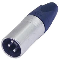XLR-Armatur 3-pol. male, silber, NC3MXX