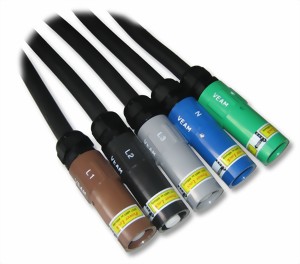 Lastadapter Klemme (offene Aderenden) -> Powerlock 5 x 50mm2, 400A, 2m