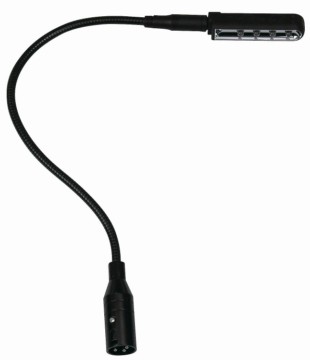 Schwanenhalsleuchte LED 30cm, weiss, DAP-Audio HL-60722, XLR 3-Pol., 12V