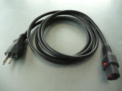 Ger&auml;tekabel T12 mit Verriegelung, schwarz, 2m (IECLock)